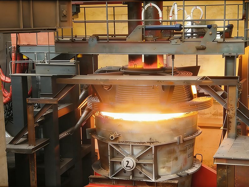 Casting floor with molten steel pouring at FWD Steel Casting