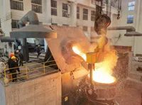Molten Steel Smelting — heavy steel casting production step 4