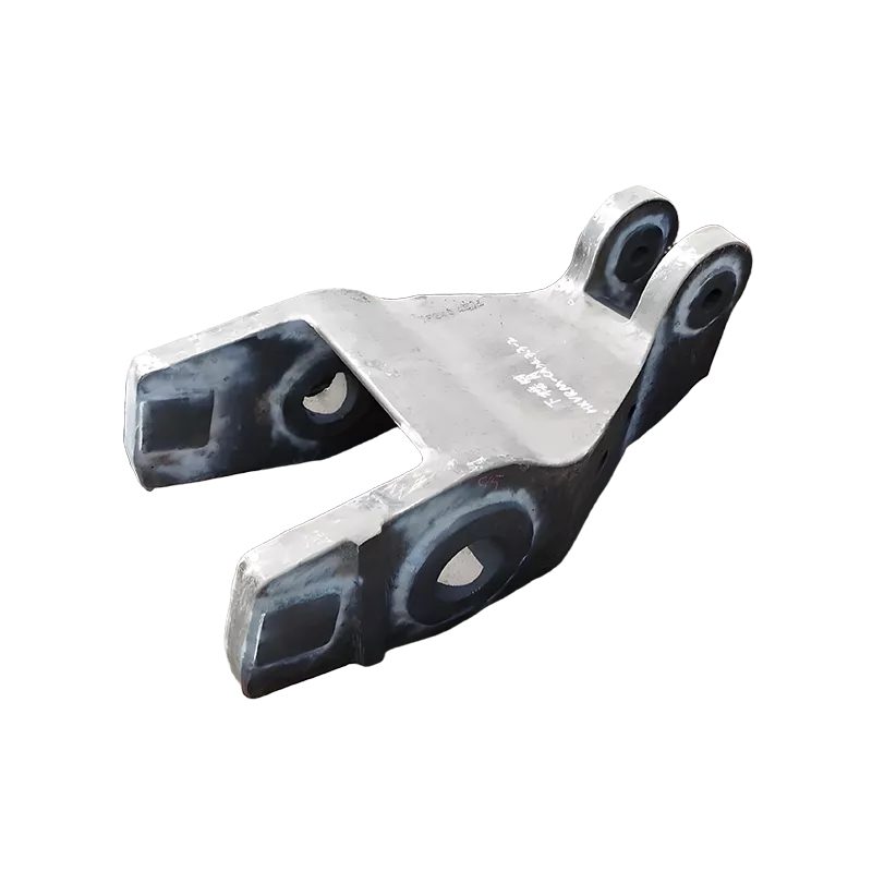 Cast steel boom swing arm for heavy construction machinery