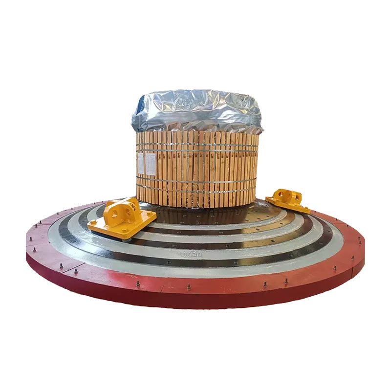 Cast steel ball mill end cover machined on CNC vertical lathe