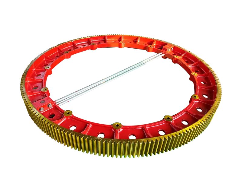 Large cast steel girth gear for ball mill manufactured by FWD Steel Casting