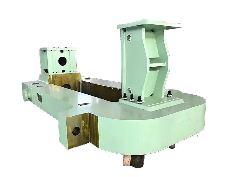 Large cast steel machine frame for mining equipment