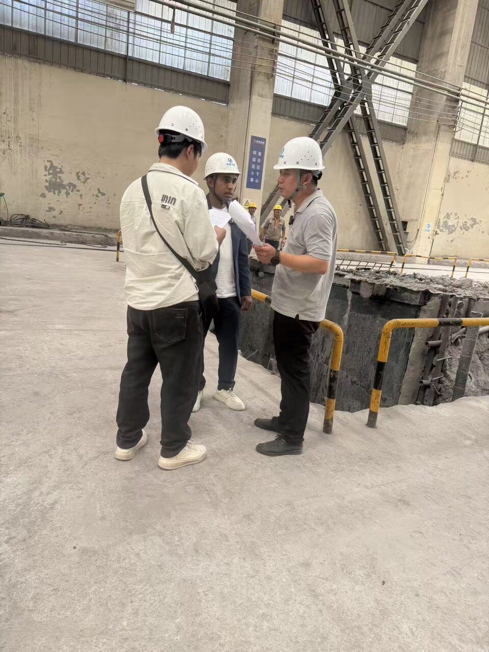Buyers touring the heavy machining workshop